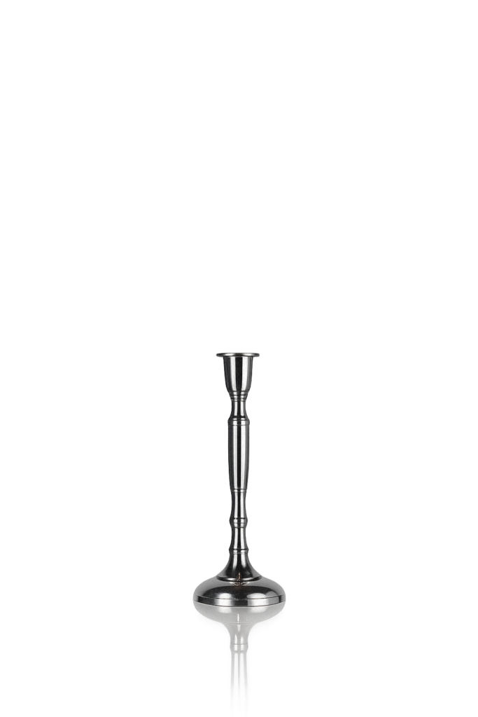 Alquiler de candelabro de metal plateado para decoración de bodas y eventos